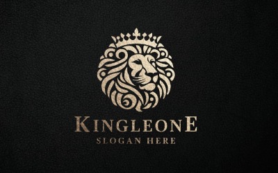 Logo professionale della testa del re leone