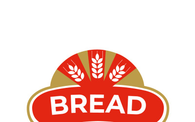 Modèle de conception de logo de blé pour la ferme