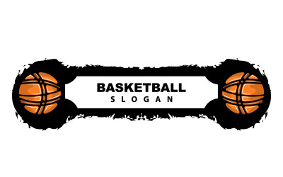 Projekt wektora logo koszykówki sportowej V3