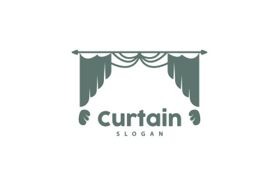 Simple Home Decoration Curtain Logo V10