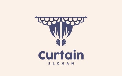 Simple Home Decoration Curtain Logo V15
