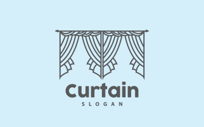 Simple Home Decoration Curtain Logo V19