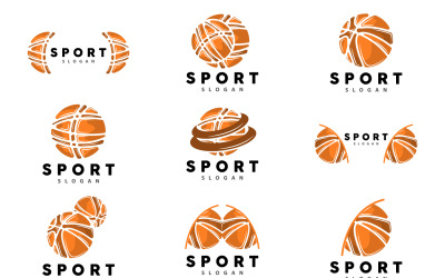 Sport-Basketball-Logo, Vektor-Design V6