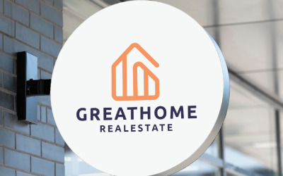 Velké Home Real Estate Písmeno G Logo