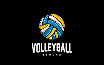 Versão simples do design simples do logotipo do voleibol 4