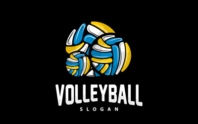 Versão simples do design simples do logotipo do voleibol 9