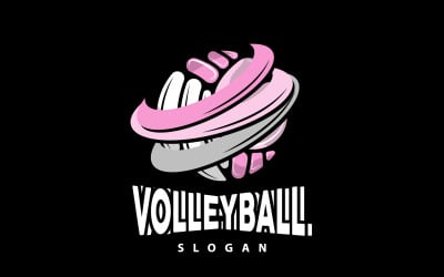Volleyball Logo Sport Simple Design Version17
