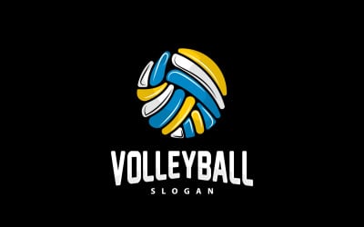 Volleyball Logo Sport Simple Design Version4