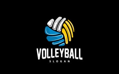 Volleyball Logo Sport Simple Design Version5