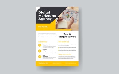 Business Fusion Tillkännagivande Marketing Flyer Vector Layout