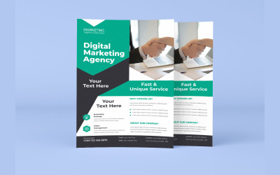 Corporate Volontär Program Marketing Flyer Vector Layout