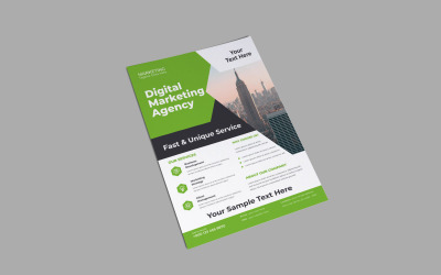 Digital Transformation Seminarium Marketing Flyer Vector Layout