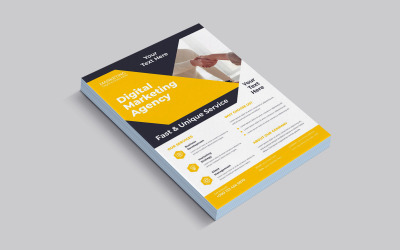 Diseño vectorial de volante de marketing para capacitación en habilidades de comunicación empresarial