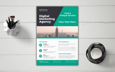 Ekonomisk förvaltning Workshop Marketing Flyer Vector Layout