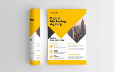 Modern Business Flyer Design Template Vector Layout