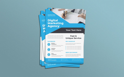 Modern digitaal marketingbureau Zakelijke succesverhalen Seminar Flyer
