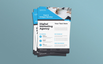 Professional Services Marketing Flyer Design Vector Layout