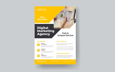 Startup Finansiering Pitch Marketing Flyer Mall Vector Layout