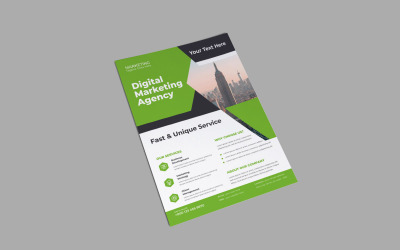 Business Software Solutions Marketing Flyer Vector Layout