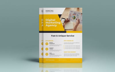 Business Trade Show Exhibition Marketing Flyer Vector Layout