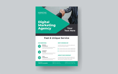 Digital Marketing Agency Business Mentorskap Program Flyer Vector Layout