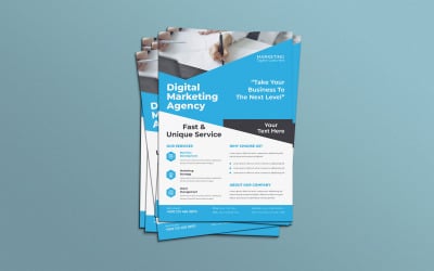 Digital marknadsföringsbyrå Business Consulting Services Flyer Vector Layout