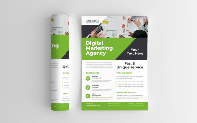 Digitální marketingová agentura Corporate Branding Workshop Flyer Vector Layout