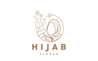 Hijab-Logo, Modeprodukt, Vektor, Version 14