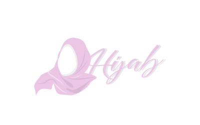 Hijab-Logo, Modeprodukt, Vektor, Version6