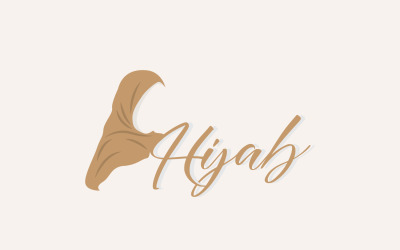 Hijab-Logo, Modeprodukt, Vektor, Version9