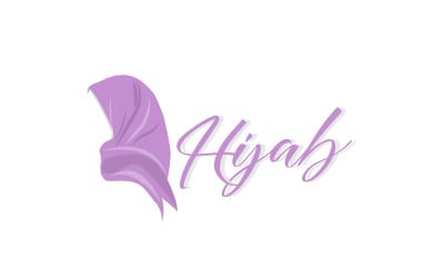 Hijab Logo Módní Produkt Vector Verze 10