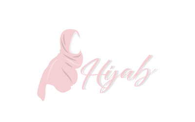 Hijab Logo Módní Produkt Vector Verze5