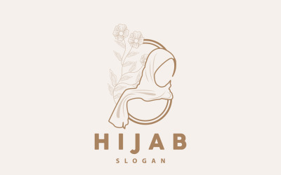 HIjab logotyp modeprodukt vektor Version13