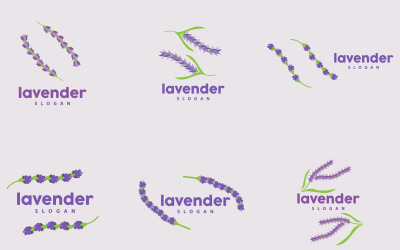 Lavendel Logo Elegante Paarse Bloem PlantV11