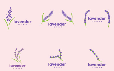 Lavendel Logo Elegante Paarse Bloem PlantV1