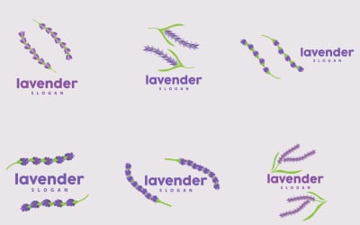 Lavendellogotyp Elegant Purple Flower PlantV11
