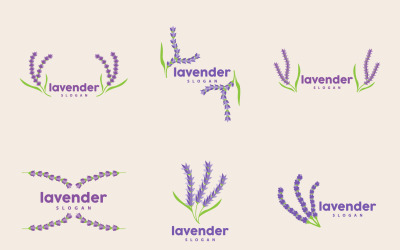 Lavendellogotyp Elegant Purple Flower PlantV3
