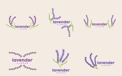 Lavender Logo Elegant Purple Flower PlantV3