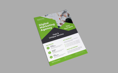 Digital Marketing Agency Affärsanalys konsultation Flyer Vector Layout