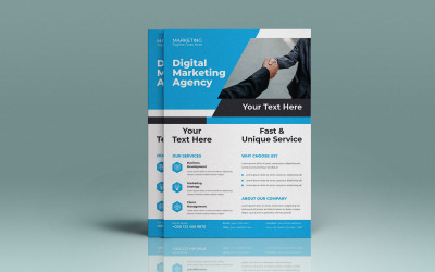 Digital Marketing Agency Business Mentorskap Program Flyer Vector Layout Mall