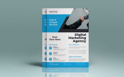 Digital Marketing Agency Corporate Diversity Training Flyer Vector Layout Mall