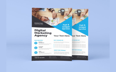 Digital Marketing Agency New Modern Corporate Flyer Templates Vector Layout