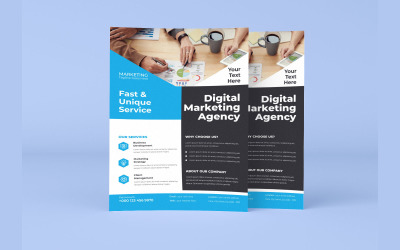 Digital Marketing Agency New Real Estate Agency Flyer Design Vector Layout
