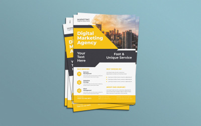 Digital Marketing Agency Ny ledarskapscoaching Workshop Flyer Vector Layout Mallar