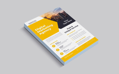 Digital Marketing Agency Ny restaurang Grand Opening Flyer Vector Layout