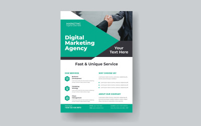 Digitális Marketing Ügynökség Vállalkozási Konferencia Flyer Vector Layout