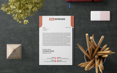 Kreatywny papier firmowy, minimalistyczny papier firmowy _140