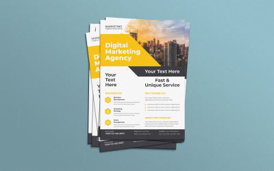 Plantillas de diseño vectorial para folletos de talleres de coaching de liderazgo para agencias de marketing digital