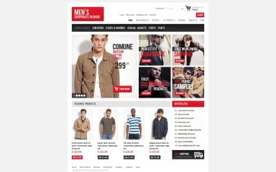 Men&#039;s Corporate Fashion ZenCart Template