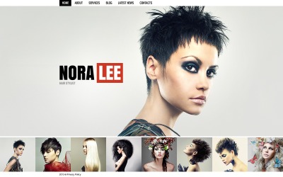 Modelo de site de salão de cabeleireiro